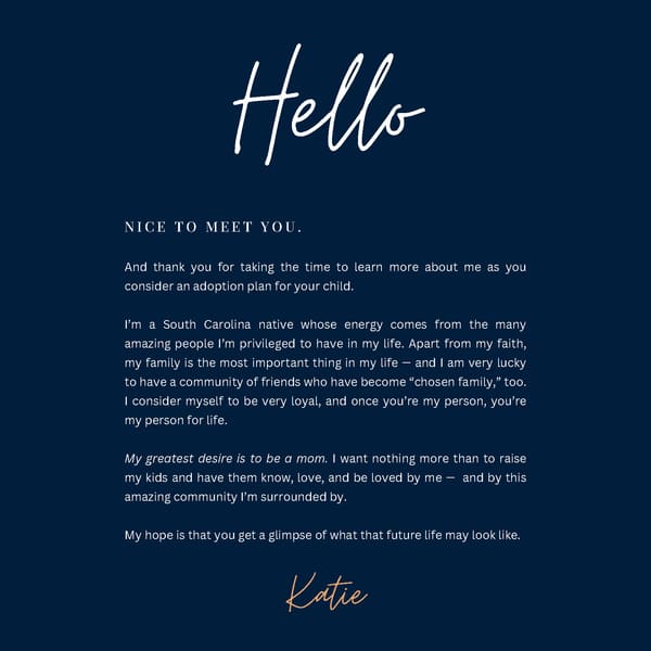 Katie Sanders Adoption Profile Book Page 03